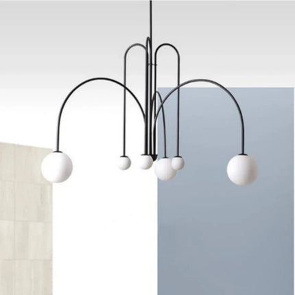 Suspension Comète LED Nordique en verre globe pour salon et salle à manger