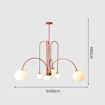 Suspension Comète LED Nordique en verre globe pour salon et salle à manger