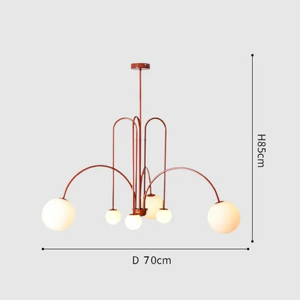 Suspension Comète LED Nordique en verre globe pour salon et salle à manger