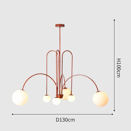 Suspension Comète LED Nordique en verre globe pour salon et salle à manger