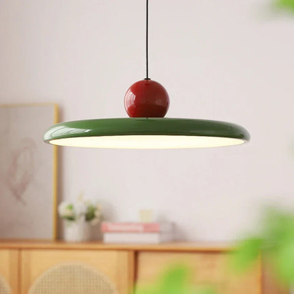 Suspension nordique en fer forgé beige macaron, lumière chaude 30 cm