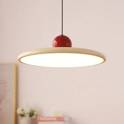 Suspension nordique en fer forgé beige macaron, lumière chaude 30 cm