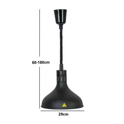 Suspension lampe chauffante télescopique en acier inoxydable pour buffet