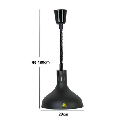Suspension lampe chauffante télescopique en acier inoxydable pour buffet