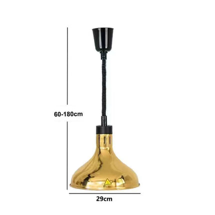 Suspension lampe chauffante télescopique en acier inoxydable pour buffet