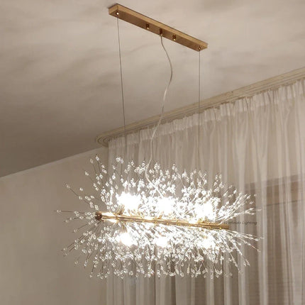 Suspension moderne cristal G9 pissenlit LED pour salon et boutique