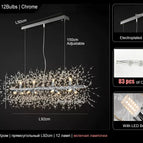 L92cm Chrome / Lumière chaude