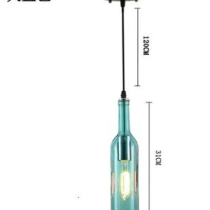 Suspension moderne en métal style bouteille de bière pour bar et café