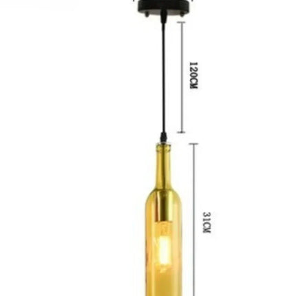 Suspension moderne en métal style bouteille de bière pour bar et café