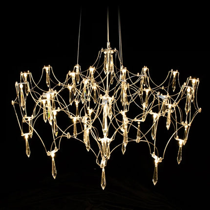 Suspension moderne en cristal pour salon et chambre, éclairage LED dimmable