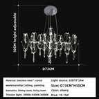 Argent 73cm / Style de plafond / Lumière Froide