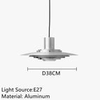 Argent-Diamètre 38cm / changeable Lumière