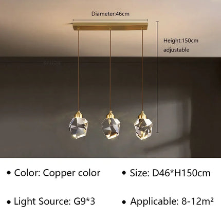 Suspension LED moderne en acrylique pour salon et salle à manger