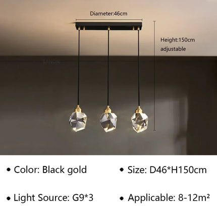 Suspension LED moderne en acrylique pour salon et salle à manger