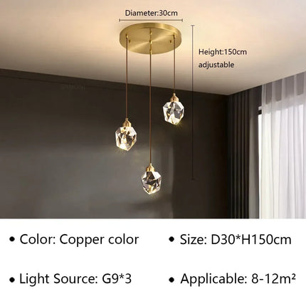 Suspension LED moderne en acrylique pour salon et salle à manger