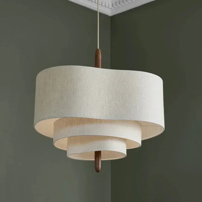 Suspension rétro japonaise en tissu Wabi Sabi, éclairage E27 pour salon et restaurant