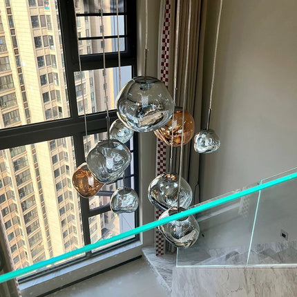 Suspension design moderne en PVC, lampe à lave pour intérieur élégant