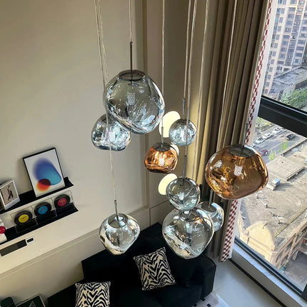 Suspension design moderne en PVC, lampe à lave pour intérieur élégant