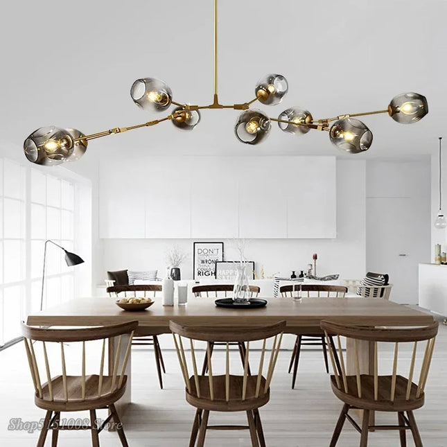Suspension Plafonnier LED Vintage en Fer au Design Rétro Moderne, Luminaire pour Salon ou Loft