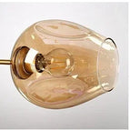 Cognac / Lampe Corps Or / 3 Tête(s)