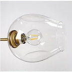 Transparent Couleur / Lampe Corps Or / 3 Tête(s)