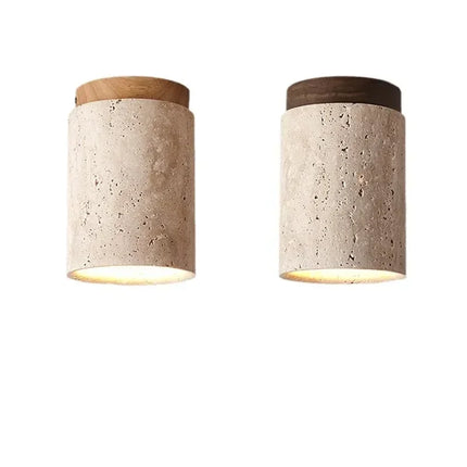 Suspension moderne en travertin pierre, luminaire d’intérieur chaleureux pour couloir et chambre