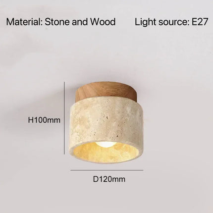 Suspension moderne en travertin pierre, luminaire d’intérieur chaleureux pour couloir et chambre