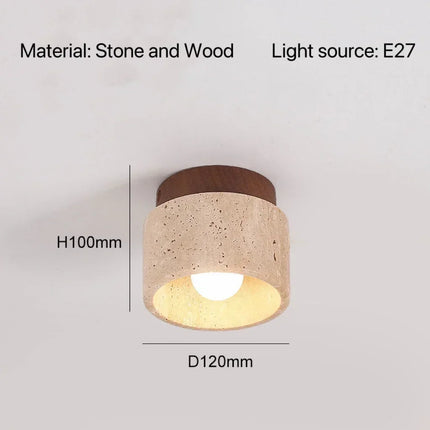 Suspension moderne en travertin pierre, luminaire d’intérieur chaleureux pour couloir et chambre