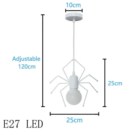 Suspension nordique araignée en fer, éclairage LED rétro pour chambre et café