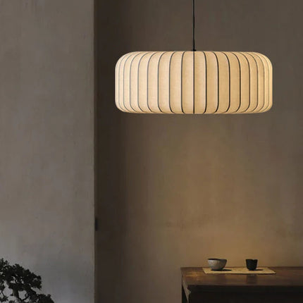 Suspension Injinda Wine-Sabi, Luminaire Nordique Japonais en Tissu, Ambiance Chaleureuse