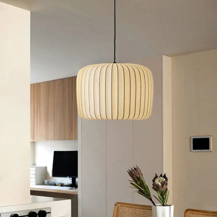 Suspension Injinda Wine-Sabi, Luminaire Nordique Japonais en Tissu, Ambiance Chaleureuse