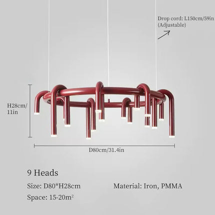 Suspension LED Moderne en Métal pour Salon, Bar et Cuisine