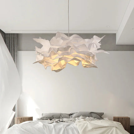 Suspension en papier blanc faite main pour restaurant E27, ambiance chaleureuse