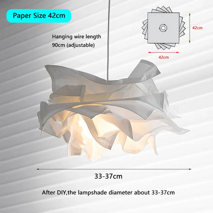 Suspension en papier blanc faite main pour restaurant E27, ambiance chaleureuse