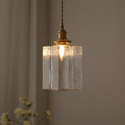 Suspension LED Vintage en Laiton et Verre pour Ambiance Chaleureuse