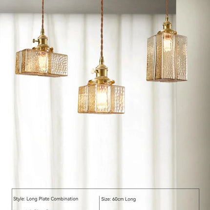 Suspension LED Vintage en Laiton et Verre pour Ambiance Chaleureuse