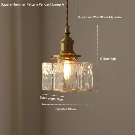 Suspension LED Vintage en Laiton et Verre pour Ambiance Chaleureuse