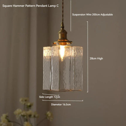 Suspension LED Vintage en Laiton et Verre pour Ambiance Chaleureuse