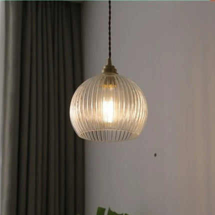 Suspension verre rétro nordique E27 pour salle à manger et chambre