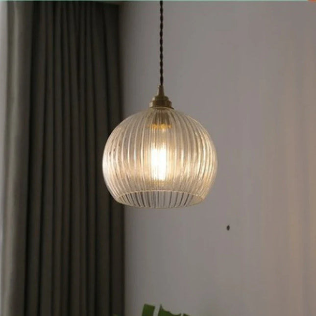 Suspension verre rétro nordique E27 pour salle à manger et chambre