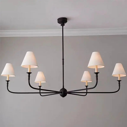 Suspension moderne en métal chrome poli pour salon et salle à manger