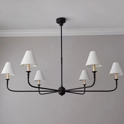 Suspension moderne en métal chrome poli pour salon et salle à manger
