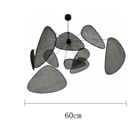 Suspension lustre en rotin et bambou E27 design créatif pour cuisine
