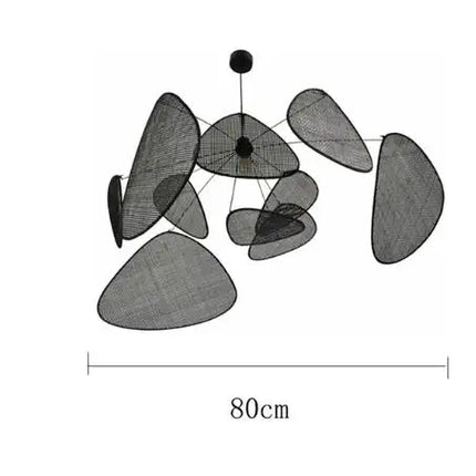 Suspension lustre en rotin et bambou E27 design créatif pour cuisine