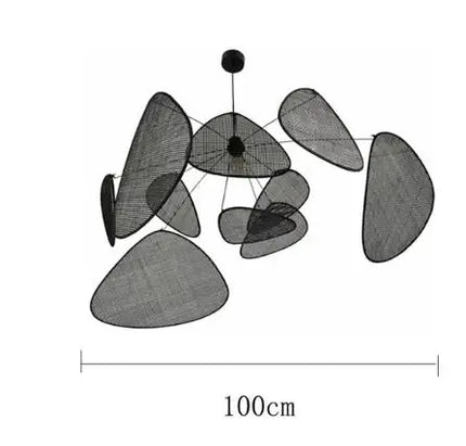 Suspension lustre en rotin et bambou E27 design créatif pour cuisine