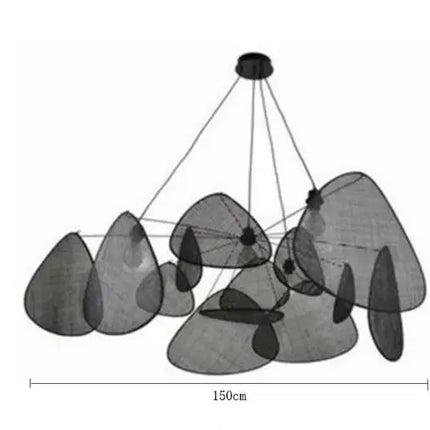 Suspension lustre en rotin et bambou E27 design créatif pour cuisine