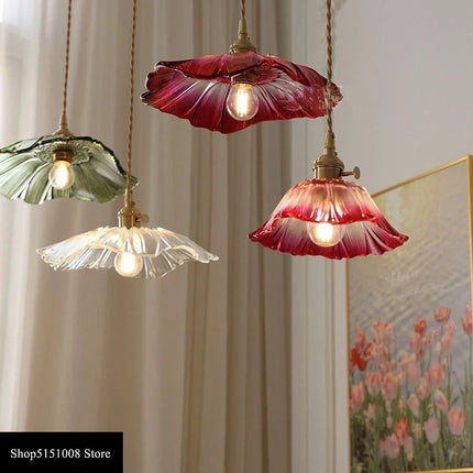 Suspension LED en verre violet moderne avec interrupteur, éclairage cosy