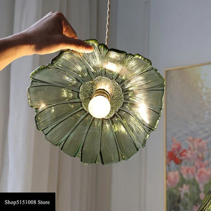 Suspension LED en verre violet moderne avec interrupteur, éclairage cosy