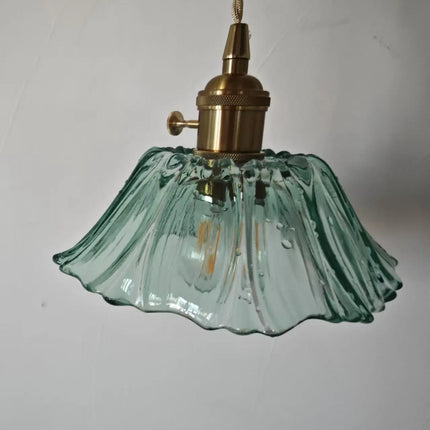 Suspension LED en verre violet moderne avec interrupteur, éclairage cosy
