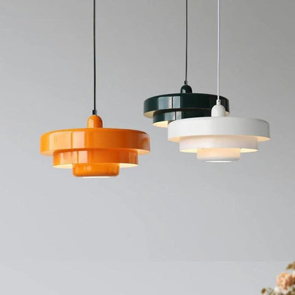 Suspension LED Macaron Nordique en acier et aluminium, éclairage cosy pour salon et restaurant